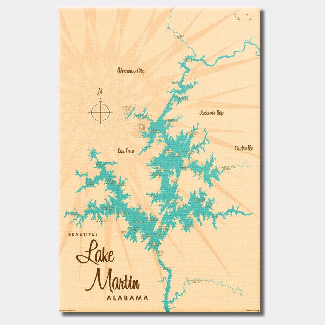 Lake Martin Alabama Lake House Décor Cabin Art Custom Etsy