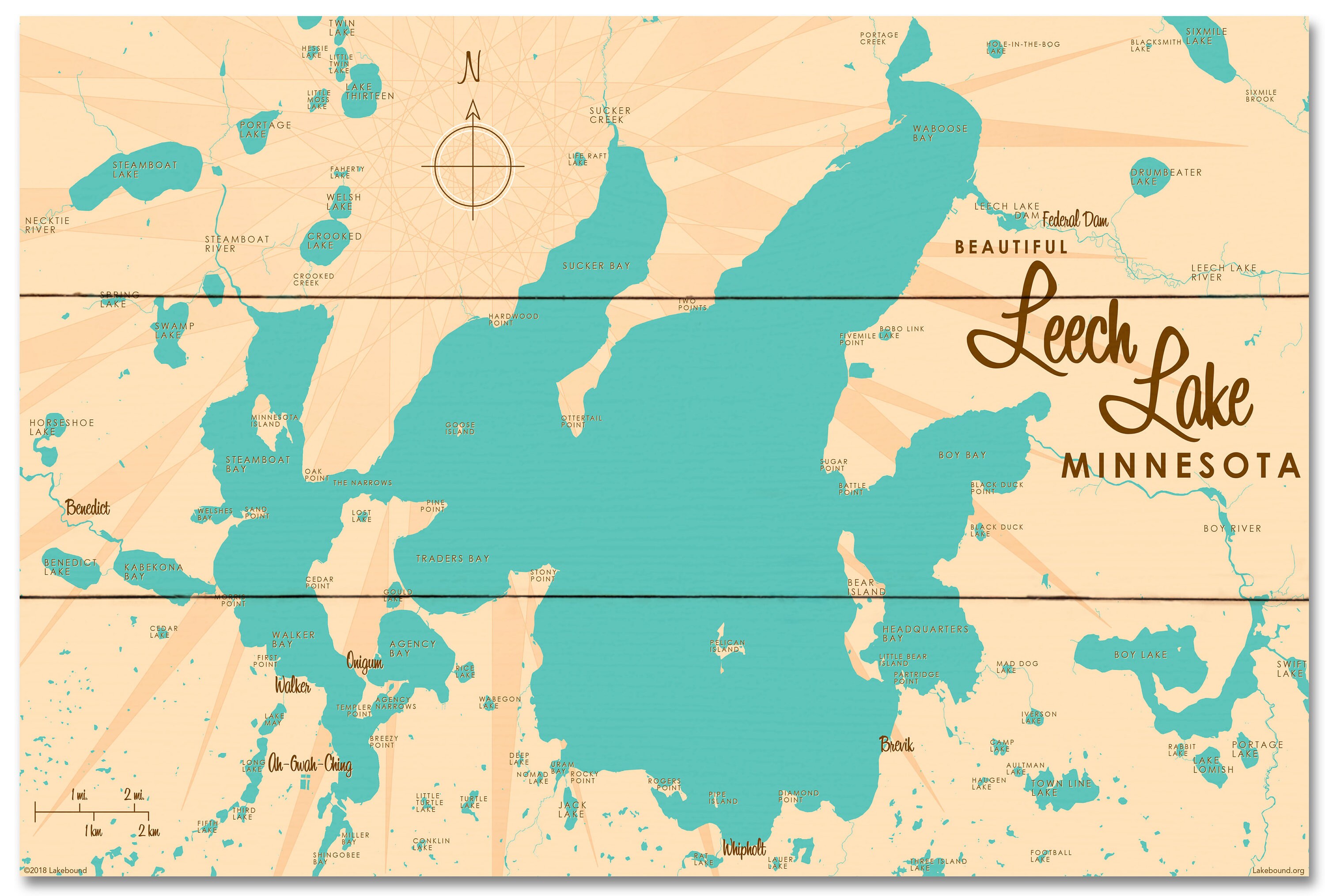 Leech Lake Minnesota Lake House Décor Cabin Art Custom Etsy