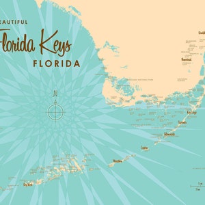 Florida Keys Florida | Lake House Décor | Cabin Art | Custom Map Gifts | Metal Sign Map Art