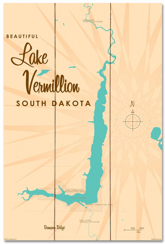 Lake Vermillion South Dakota Lake House Décor Cabin Art Etsy