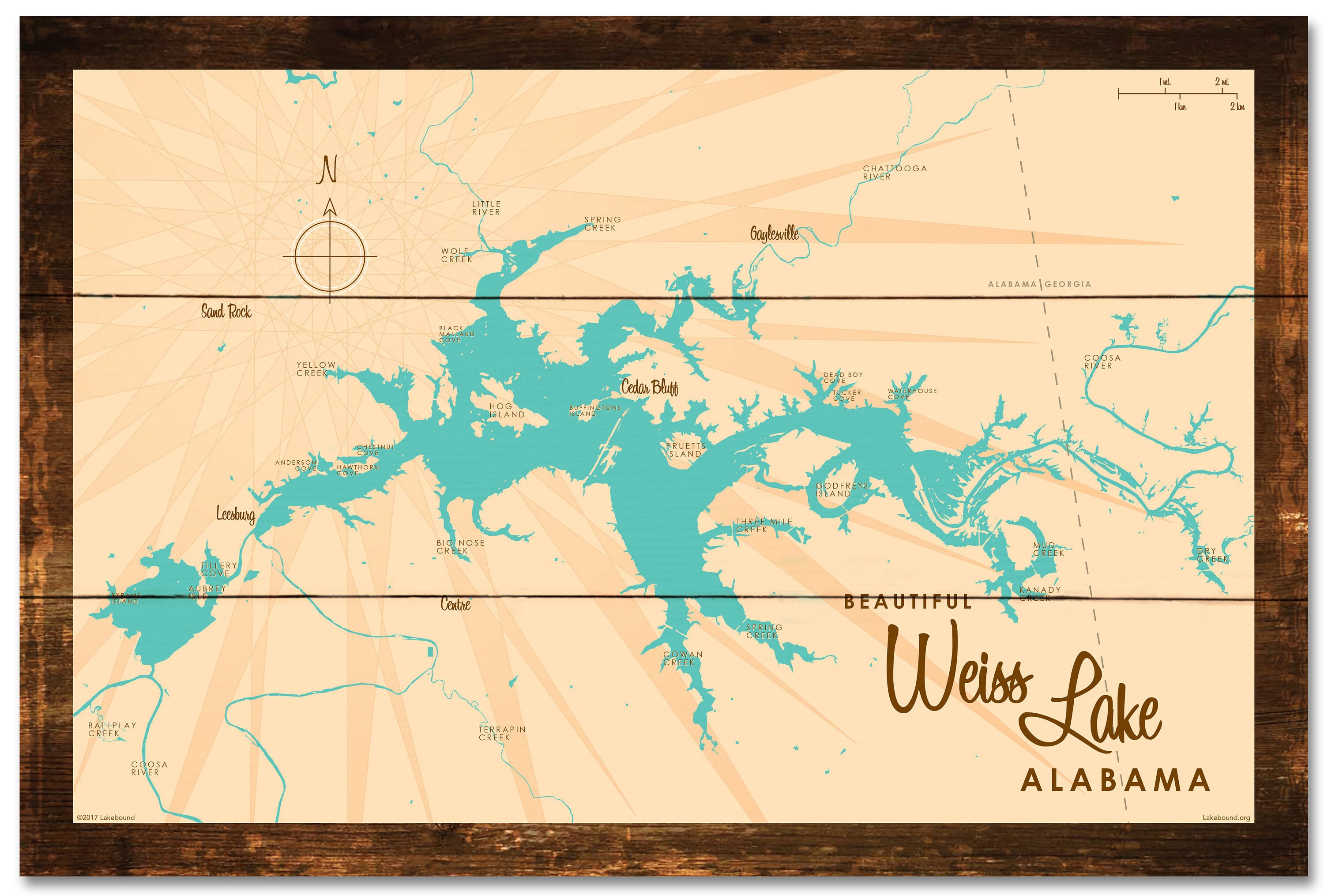 Weiss Lake Alabama Map Weiss Lake Alabama Rustic Wood Sign Map Art | Etsy Ireland
