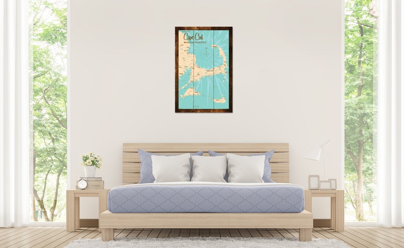 Cape Cod Massachusetts, Rustic Wood Sign Map Art - Etsy