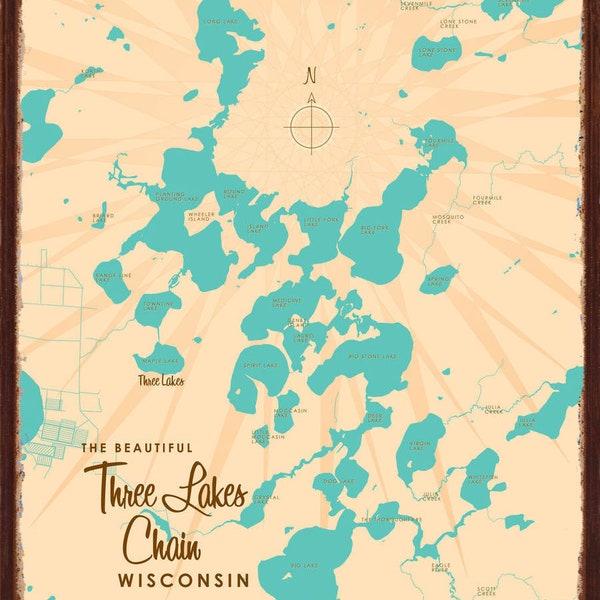 Cisco Chain Lake Map Etsy
