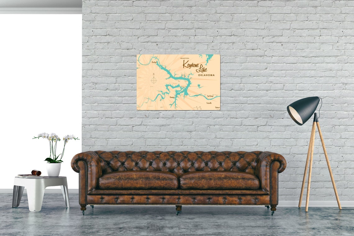 Keystone Lake Oklahoma Lake House Décor Cabin Art Custom Etsy