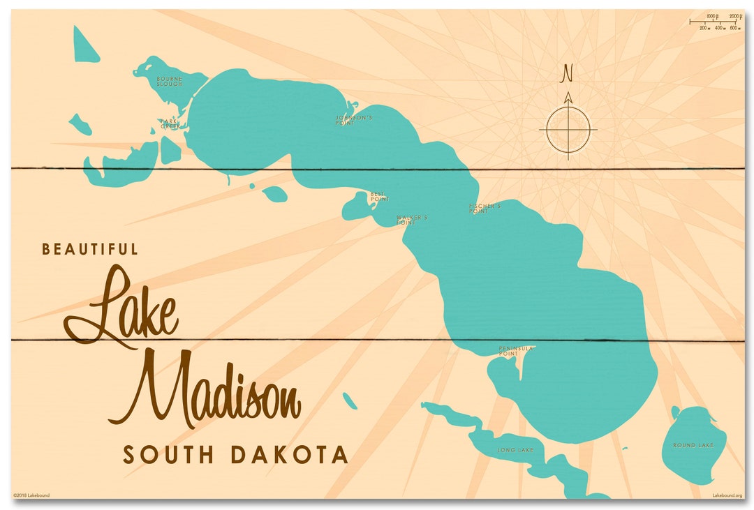 Lake Madison South Dakota Lake House Décor Cabin Art Etsy