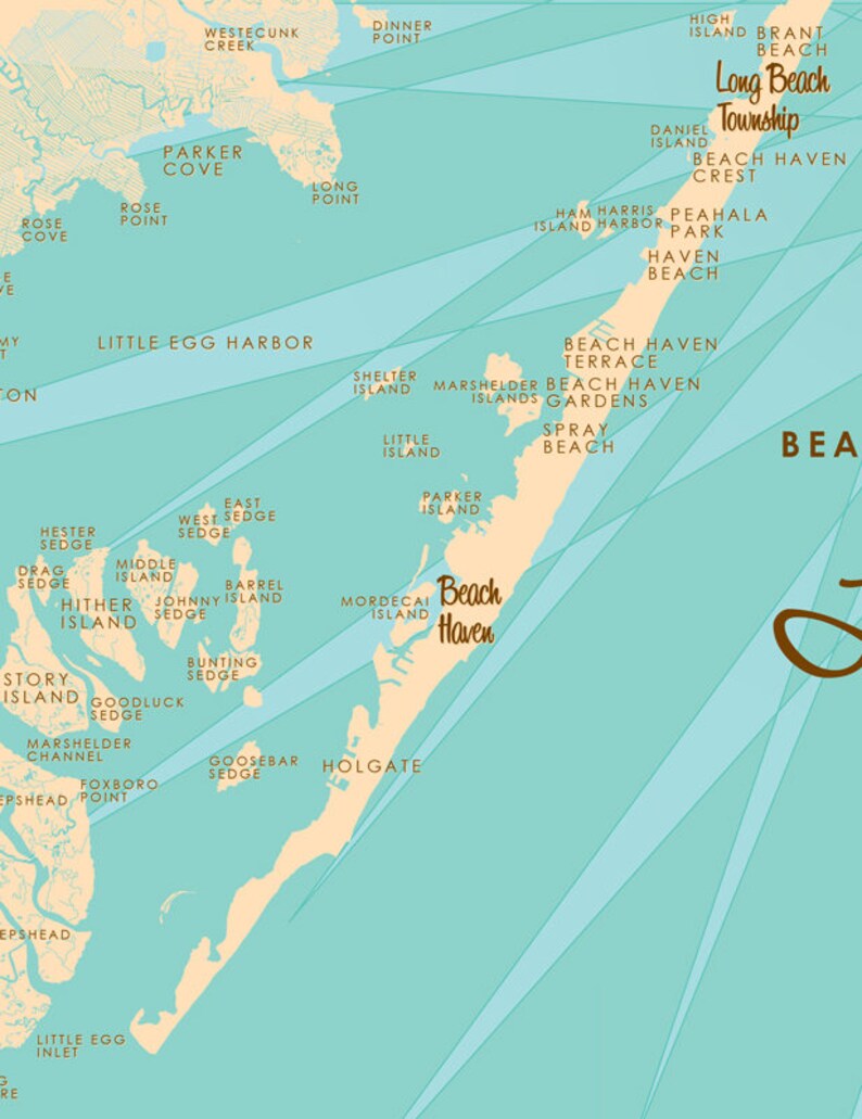 Long Beach Island Nj Map Maping Resources