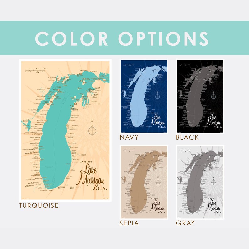 Whitefish Chain Minnesota Paper Print Map Art Etsy