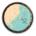 Long Beach Island New Jersey, Rustic Barrel End Map Art
