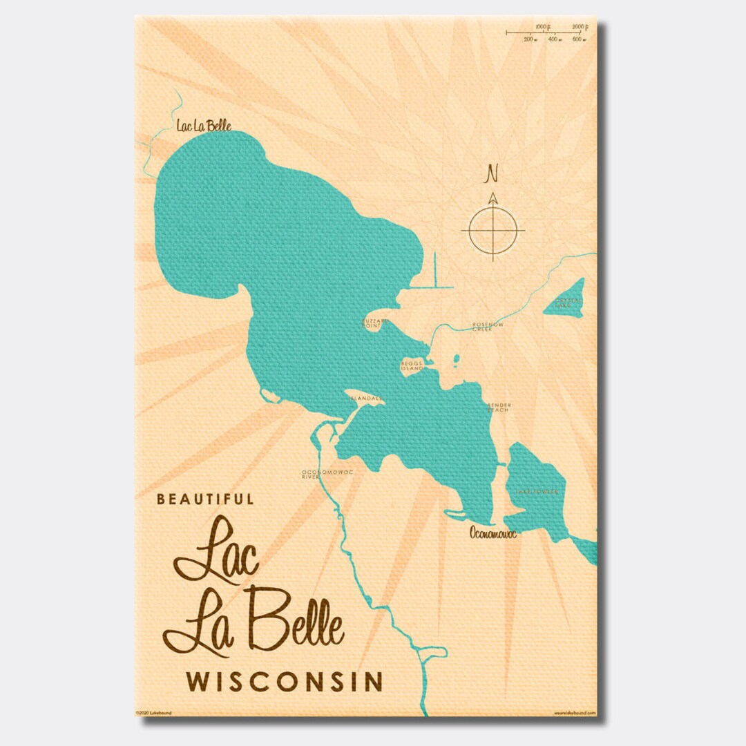 Lac La Belle Wisconsin Lake House Décor Cabin Art Custom Etsy