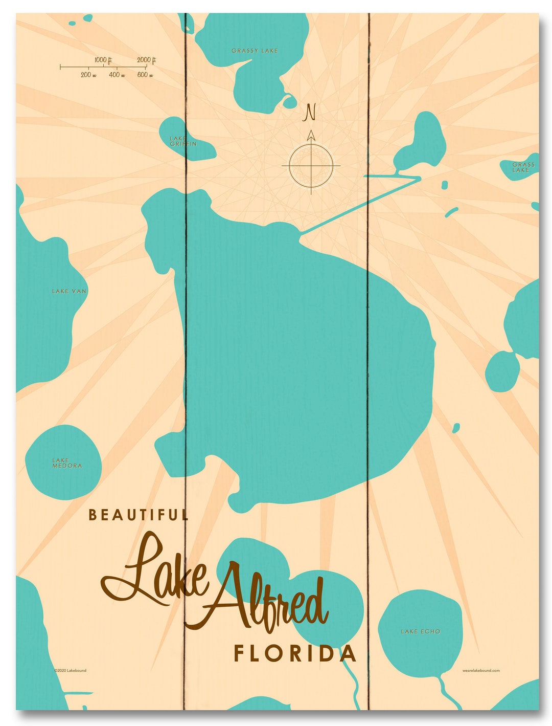 Lake Alfred Florida Lake House Décor Cabin Art Custom Etsy