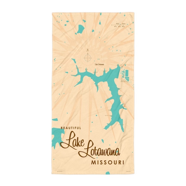 Lake Lotawana Map Etsy