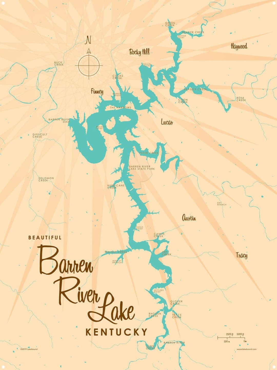 Barren River Lake Kentucky Lake House Décor Cabin Art Etsy