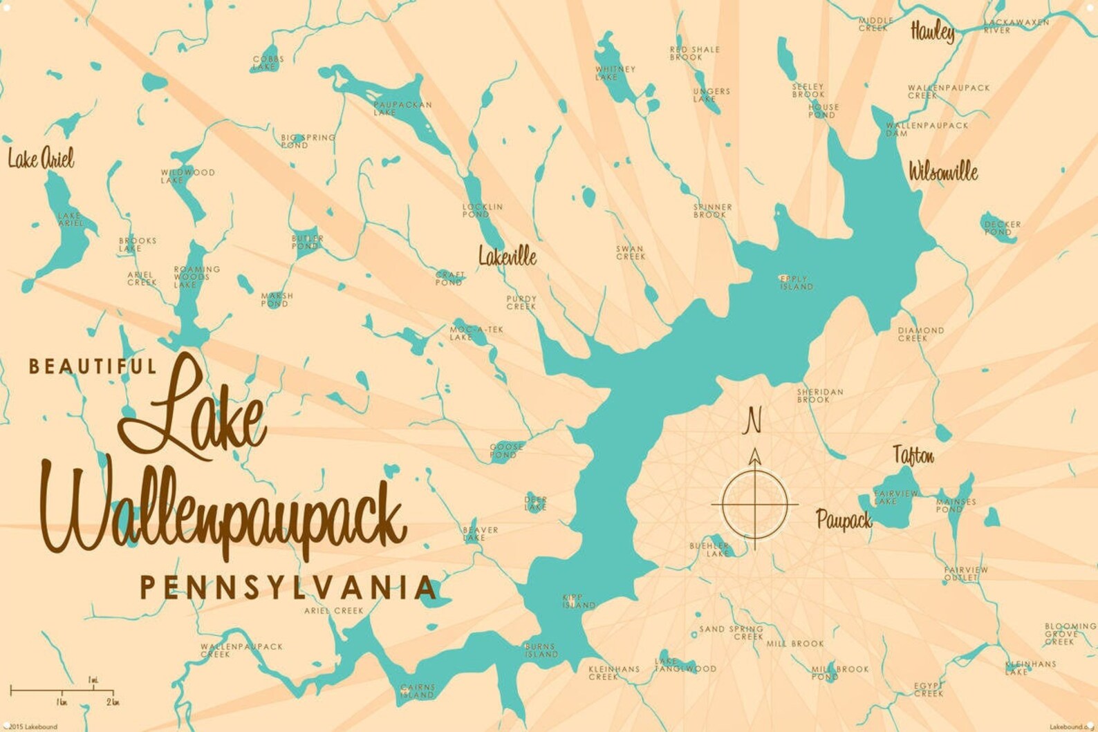 Lake Wallenpaupack Pennsylvania Lake House Décor Cabin Art Etsy