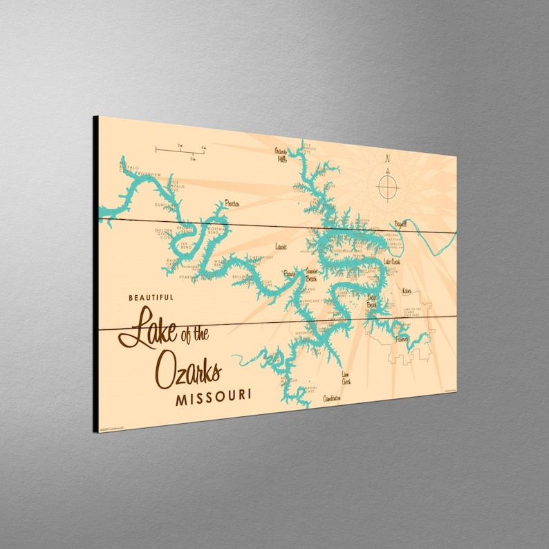 Lake of the Ozarks Missouri with Mile Markers Lake House Etsy