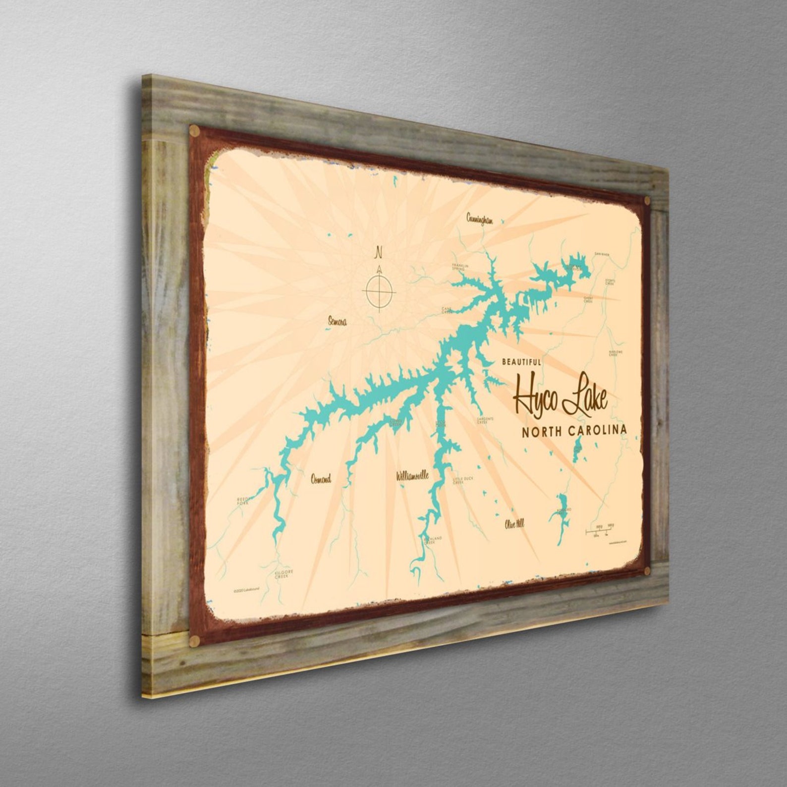 Hyco Lake North Carolina Lake House Décor Cabin Art Etsy