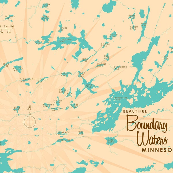 Boundary Waters Map Etsy - Il 600x600.3838964027 Hnyr