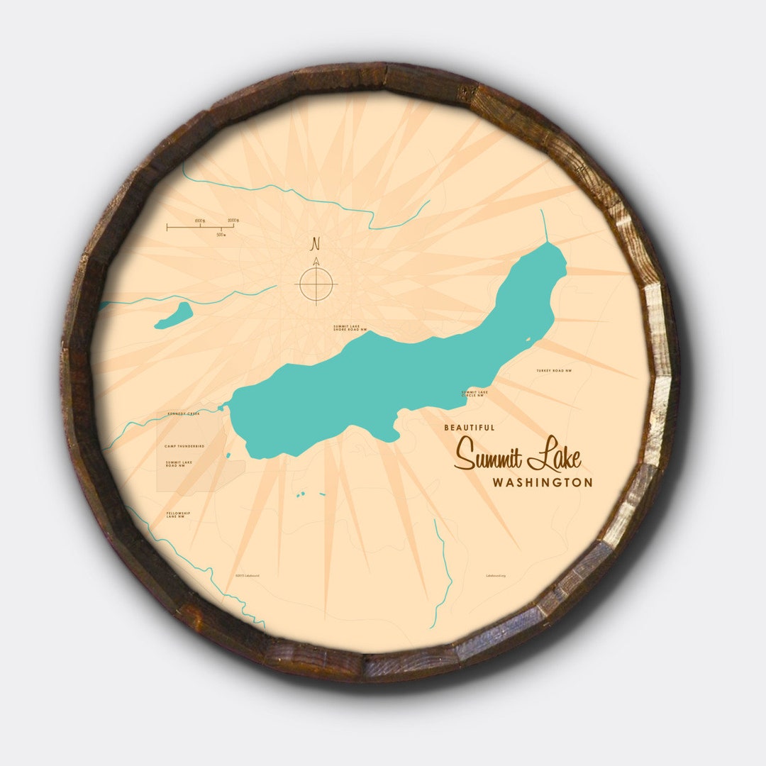 Summit Lake Washington Lake House Décor Cabin Art Custom Etsy.de