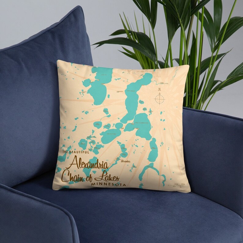 Alexandria Chain of Lakes Minnesota Pillow
