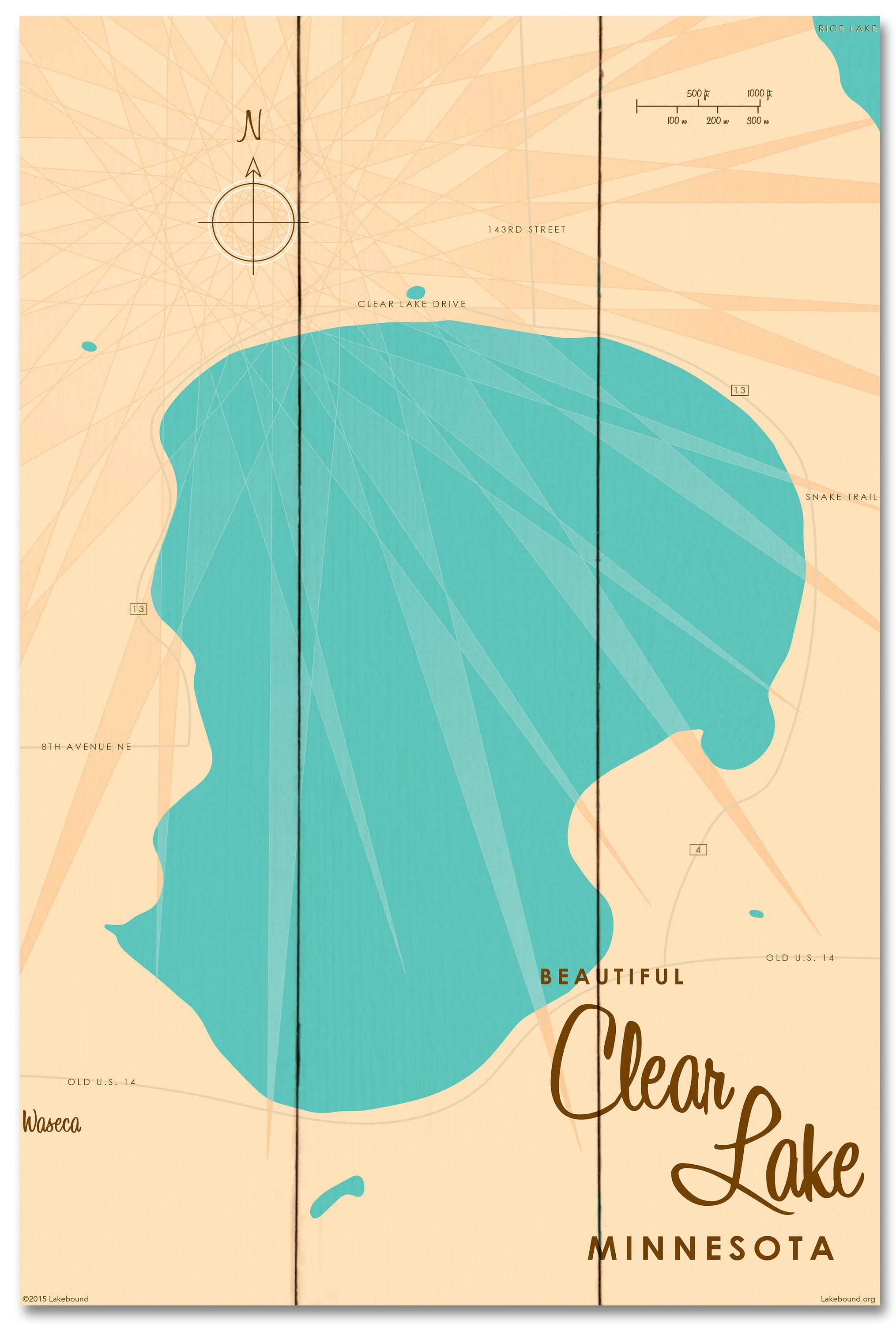 Clear Lake Minnesota Wood Sign Map Art Etsy