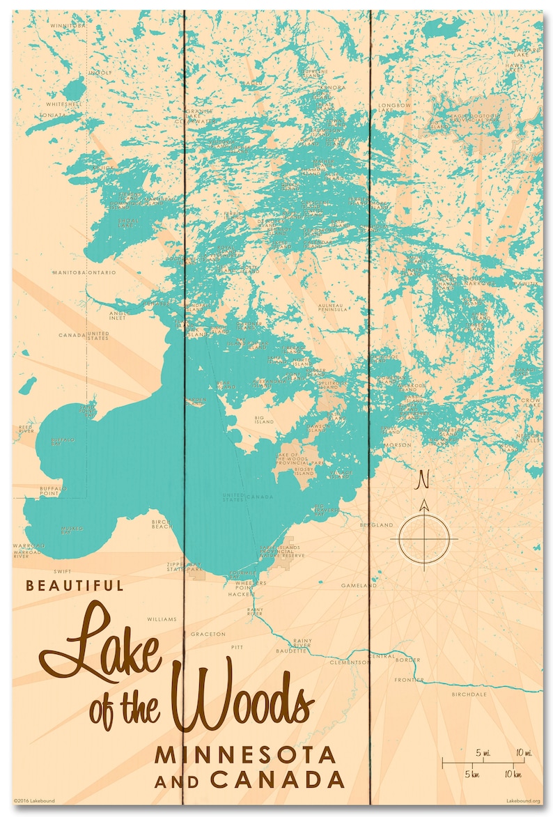 Lake of the Woods Minnesota Lake House Décor Cabin Art Etsy