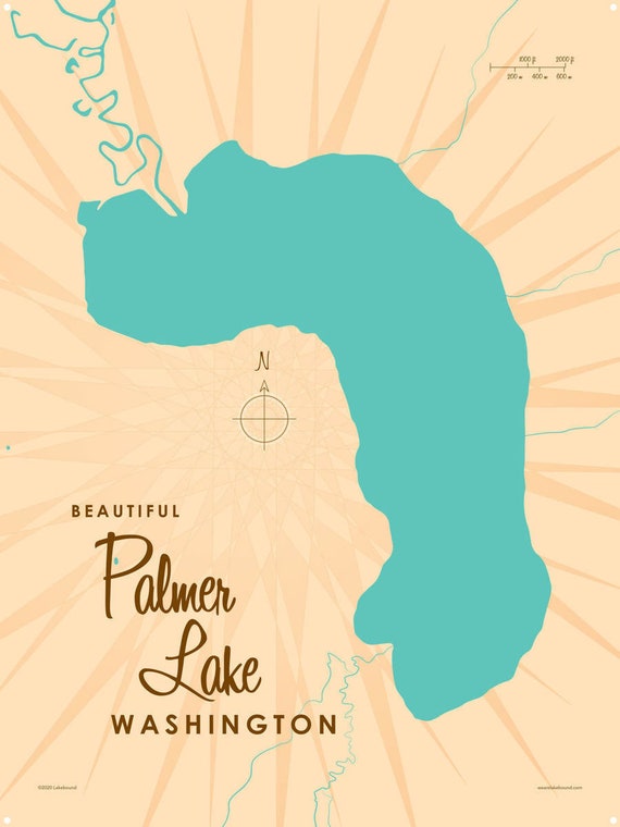 Palmer Lake Washington Lake House Décor Cabin Art Custom Etsy