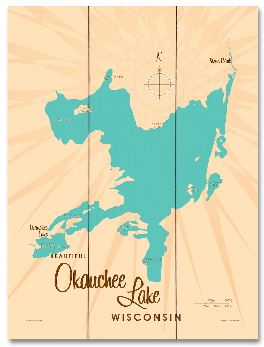 Okauchee Lake Wisconsin Lake House Décor Cabin Art Etsy