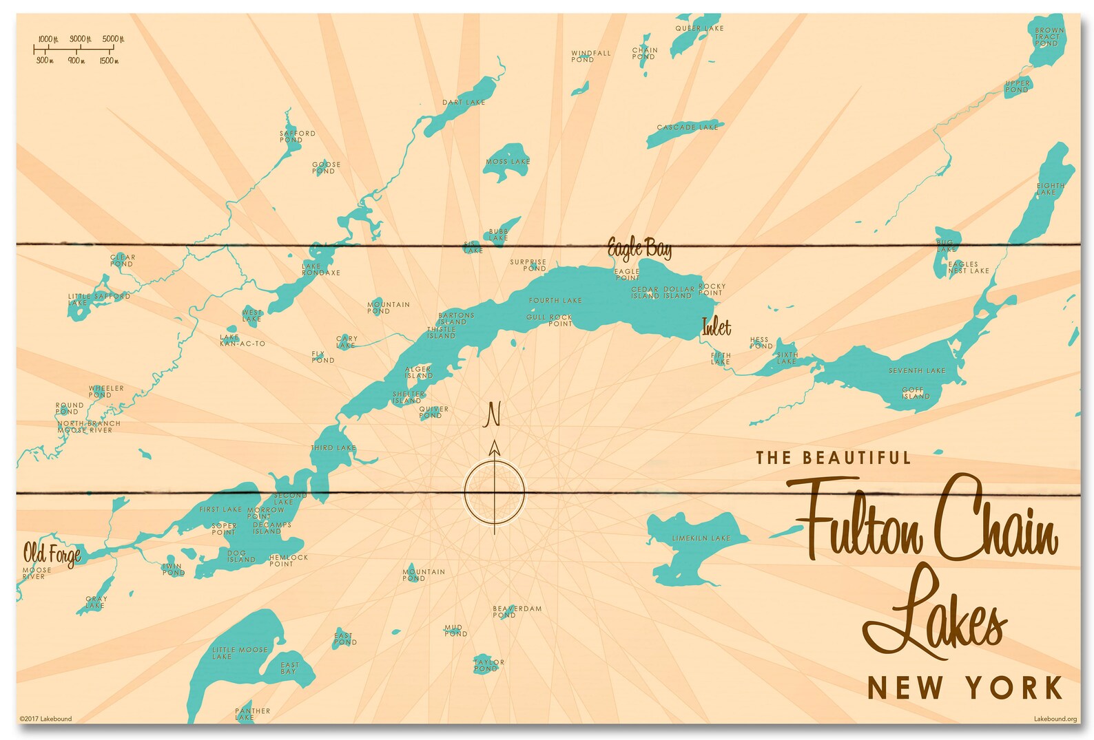 Fulton Chain of Lakes New York Lake House Décor Cabin Art Etsy