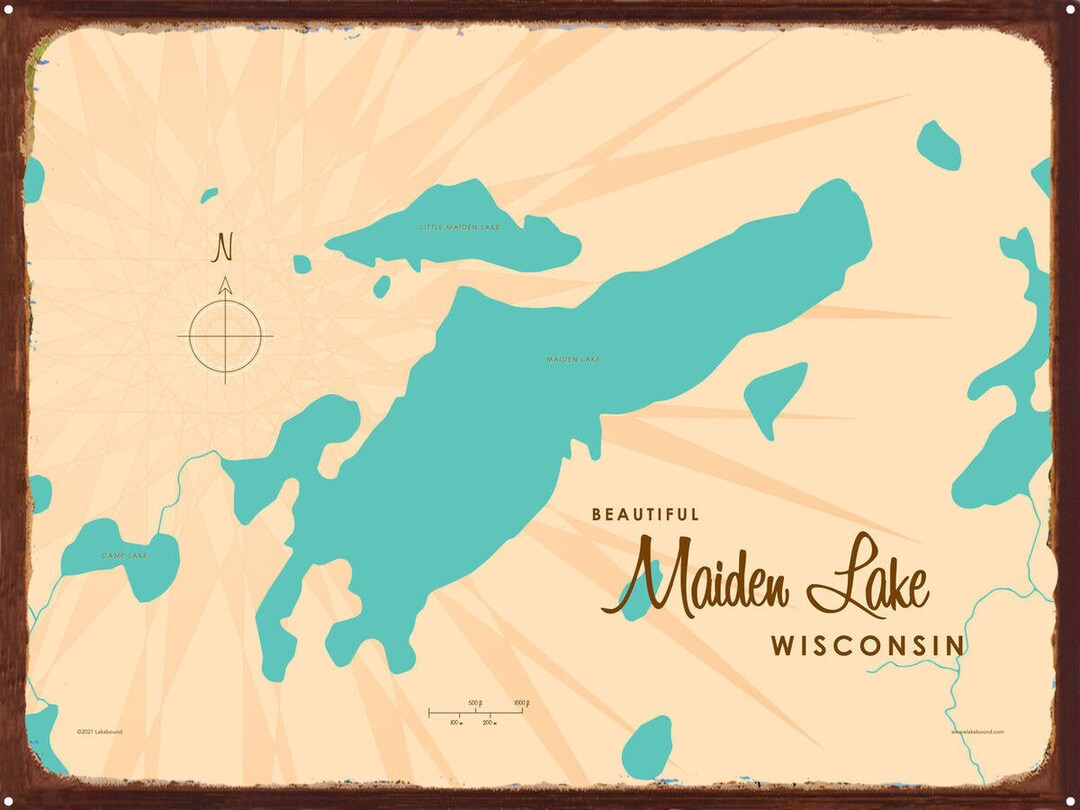 Maiden Lake Wisconsin Lake House Décor Cabin Art Custom Etsy