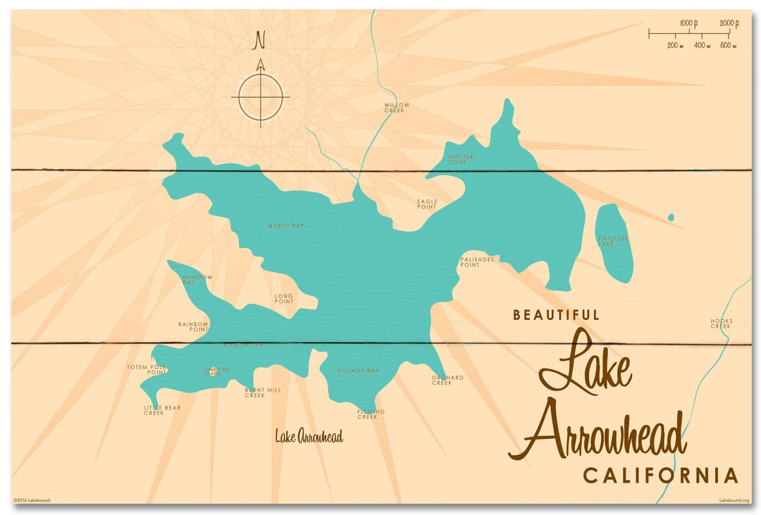 Lake Arrowhead California Lake House Décor Cabin Art Etsy