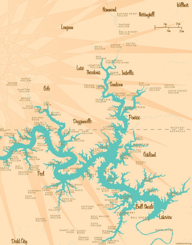 Upper Bull Shoals Lake Map