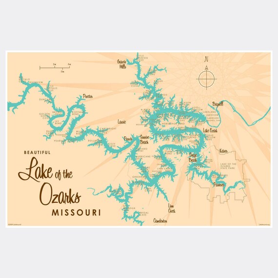 Lake of the Ozarks Missouri no Mile Markers Lake House Etsy