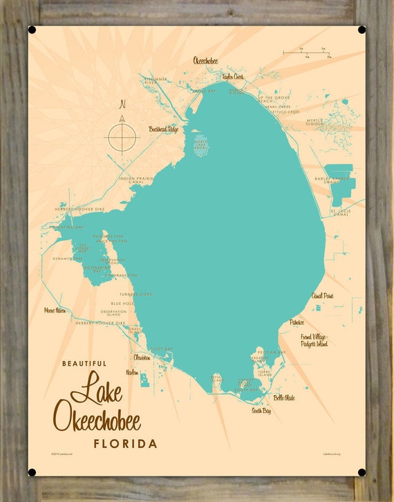 Lake Okeechobee Florida Lake House Décor Cabin Art Etsy