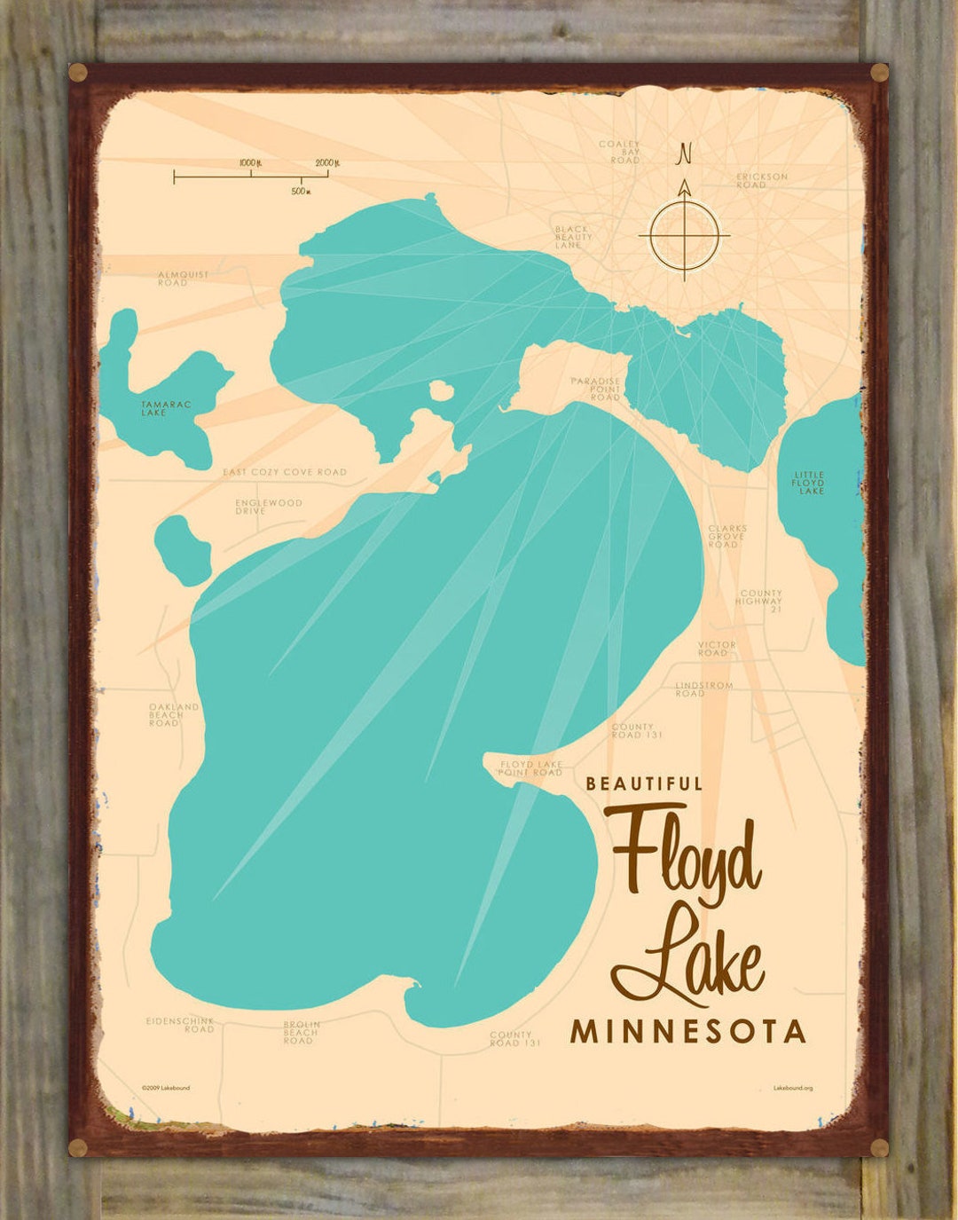 Floyd Lake Minnesota Lake House Décor Cabin Art Custom Etsy