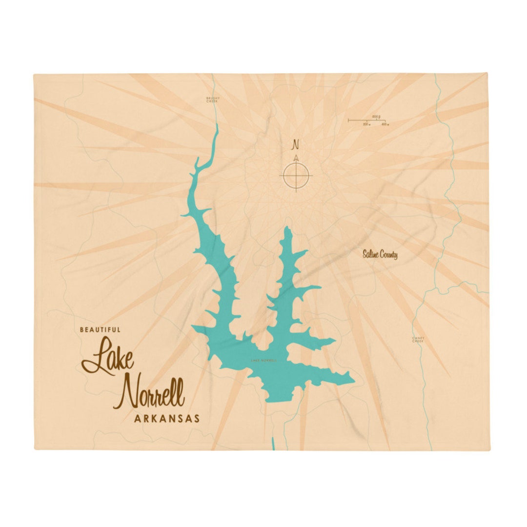 Lake Norrell Arkansas Lake House Décor Cabin Art Custom Etsy