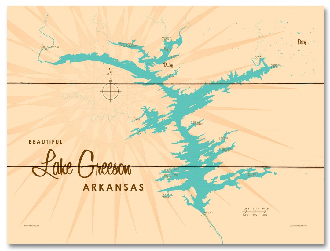 Lake Greeson Arkansas Lake House Décor Cabin Art Custom Etsy