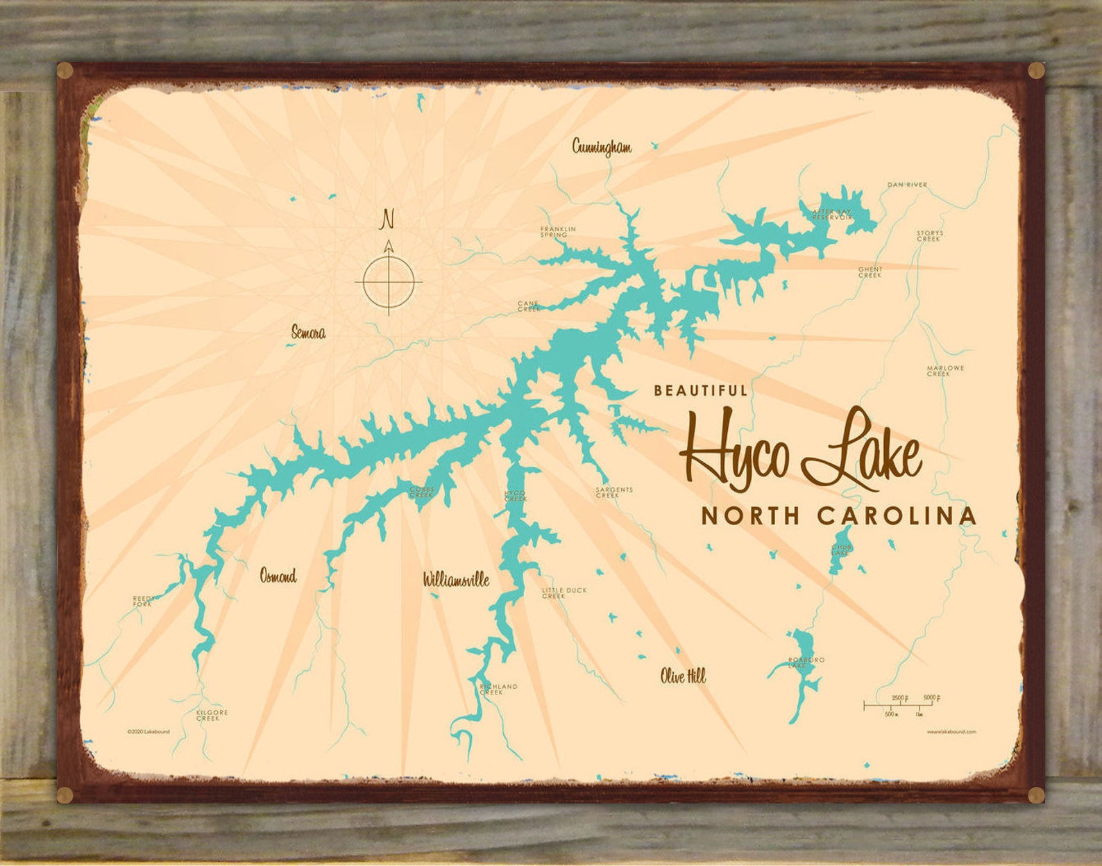 Hyco Lake North Carolina Lake House Décor Cabin Art Etsy