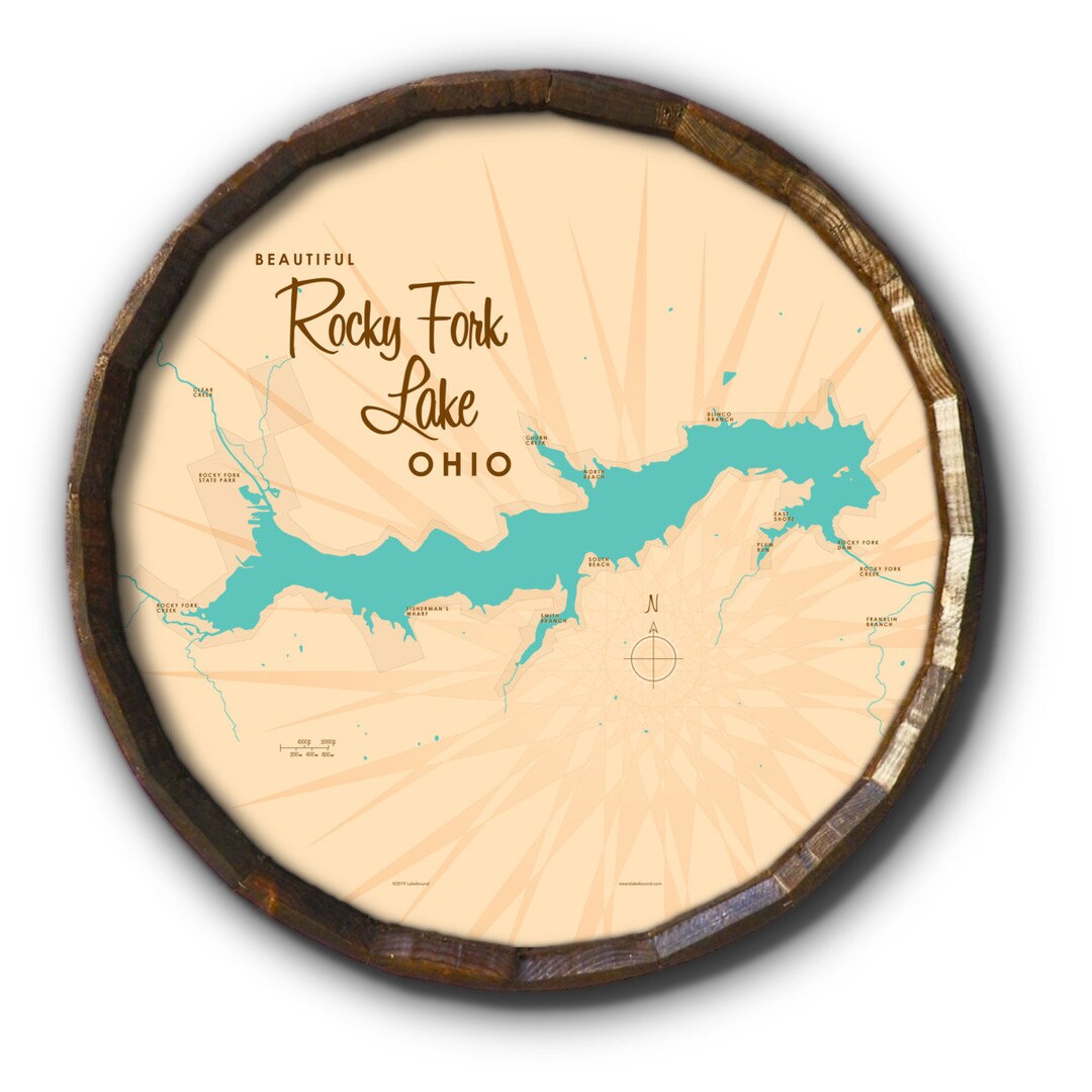 Rocky Fork Lake Ohio Lake House Décor Cabin Art Custom Etsy