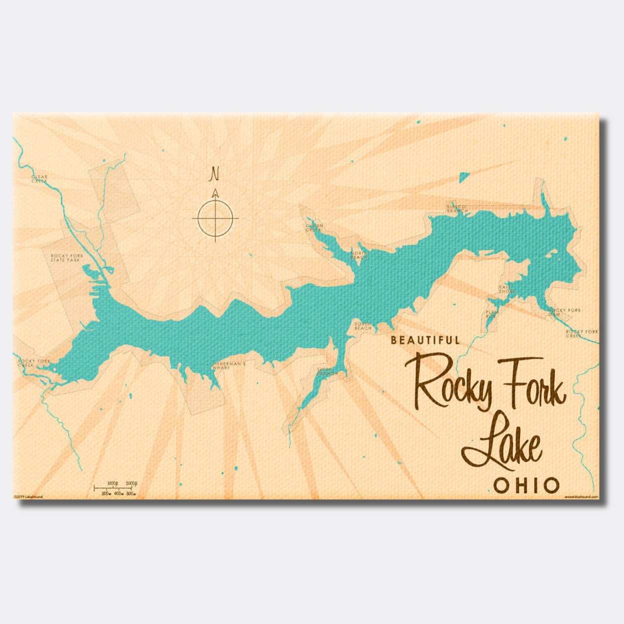 Rocky Fork Lake Ohio / Lake House Décor / Cabin Art / Custom Etsy México