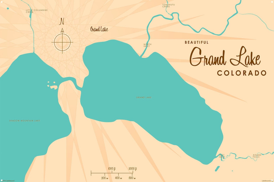 Grand Lake Colorado Lake House Décor Cabin Art Custom Etsy