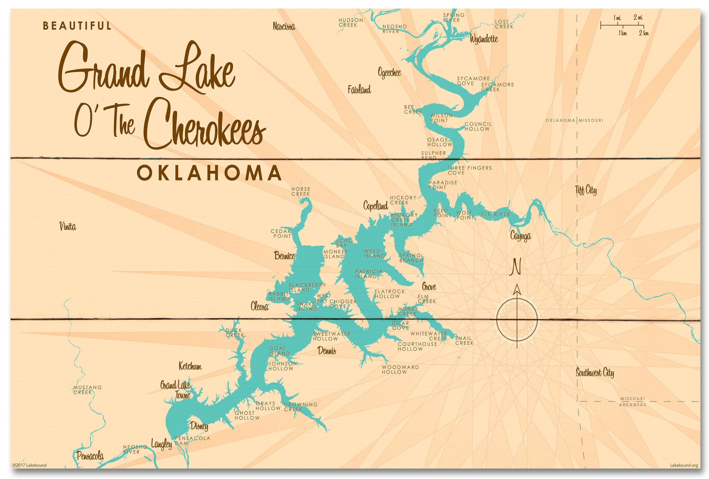 Grand Lake O' the Cherokees Oklahoma Lake House Décor Etsy