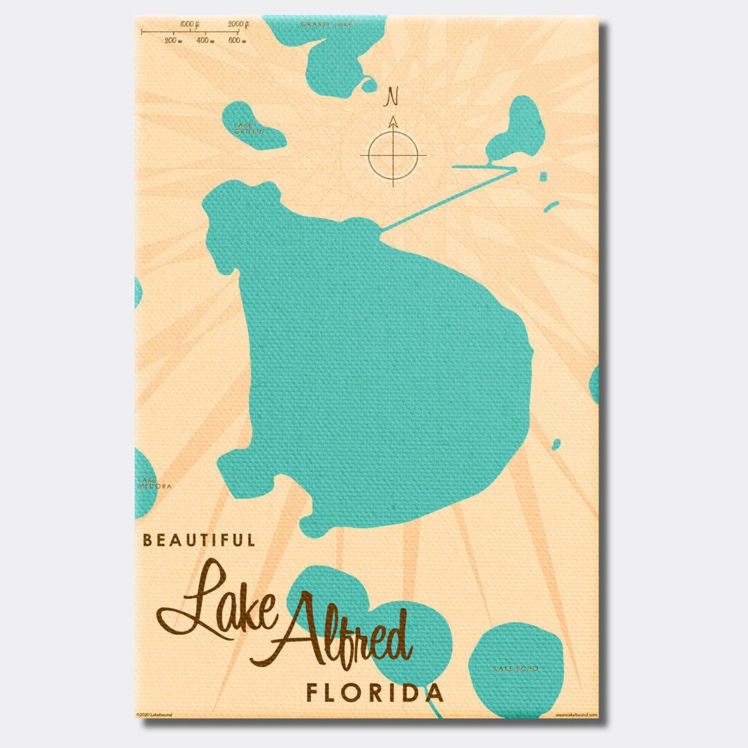 Lake Alfred Florida Lake House Décor Cabin Art Custom Etsy