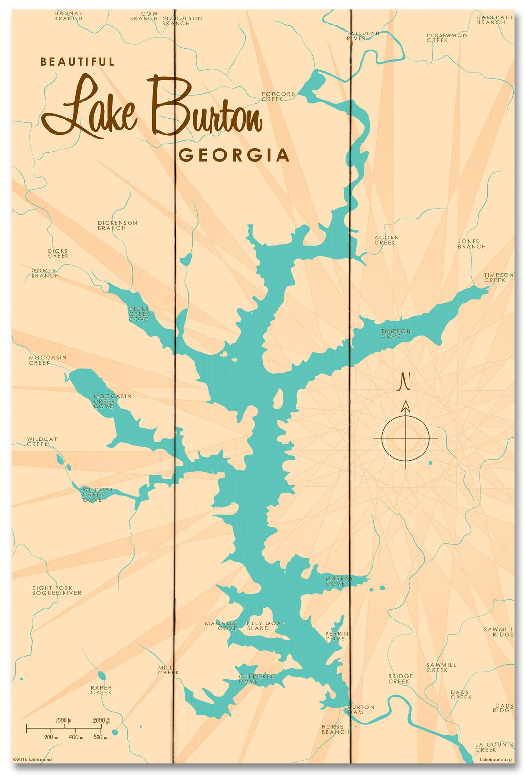 Lake Burton Lake House Décor Cabin Art Custom Etsy