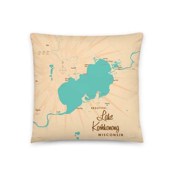 Lake Koshkonong Map Etsy