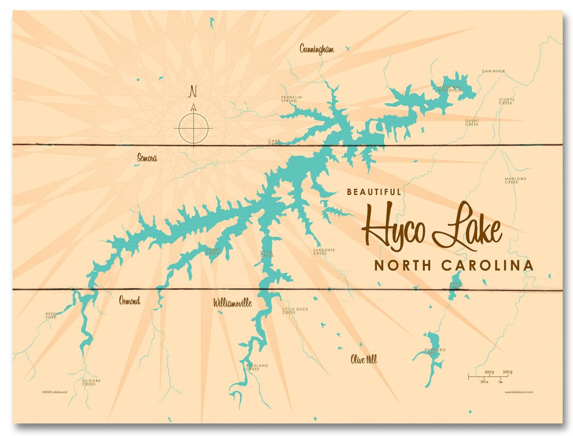 Hyco Lake North Carolina Lake House Décor Cabin Art Etsy