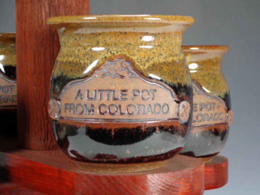 A Little Pot From Colorado Gift Handmade Pottery Stash Jar Marijuana
