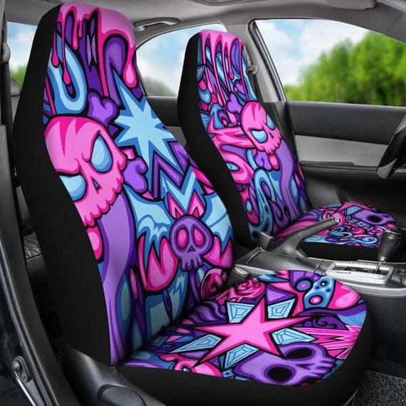 Swirly Skull Car Seat Covers Cover For Swirly Skull Car Seat Covers Cover For Girl Owner Gift Sugar