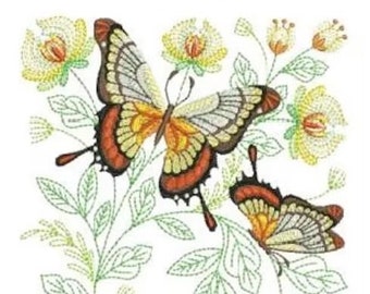 Embroidered Quilt Blocks - Butterfly Quilt Blocks -Choose your designs and sizes