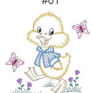 Gestickte Quilt-Blöcke - Vintage Baby Tiere Quilt Blocks - Baby Quilt Blocks - Wählen Sie Ihre Designs und Größen