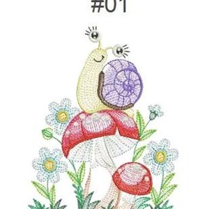 Embroidered Quilt Blocks - Wide Eyed Cute Bug Quilt Blocks - Choose your designs and sizes