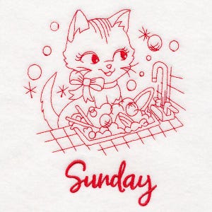 Embroidered Quilt Blocks - Vintage Kitten Quilt Blocks - Choose your designs